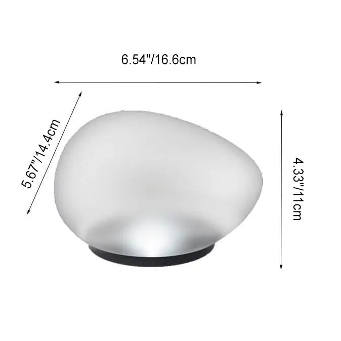 Solar Pebble ABS Sandblasted Glass LED Outdoor Landscape Light