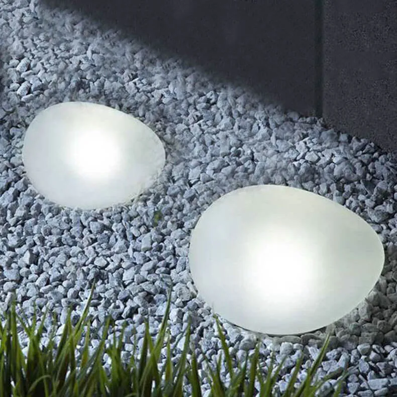 Solar Pebble ABS Sandblasted Glass LED Outdoor Landscape Light