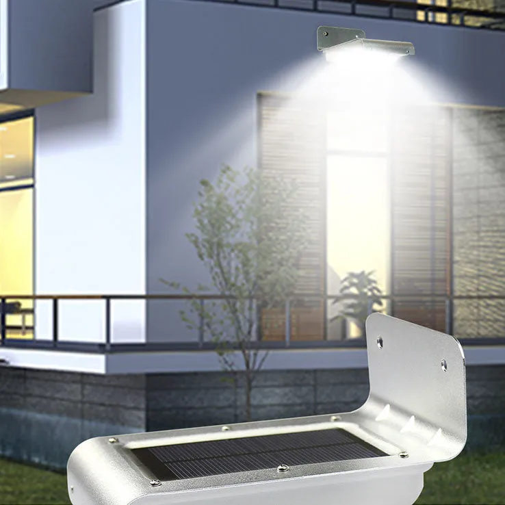 Solar Waterproof Aluminum Plate LED Outdoor Wall Sconce Lamp