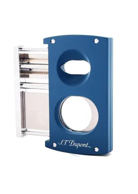 S.T. Dupont Matte Petrol Blue Double Guillotine Cigar Cutter