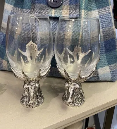 Stag Wine Glasses (Set of 2)