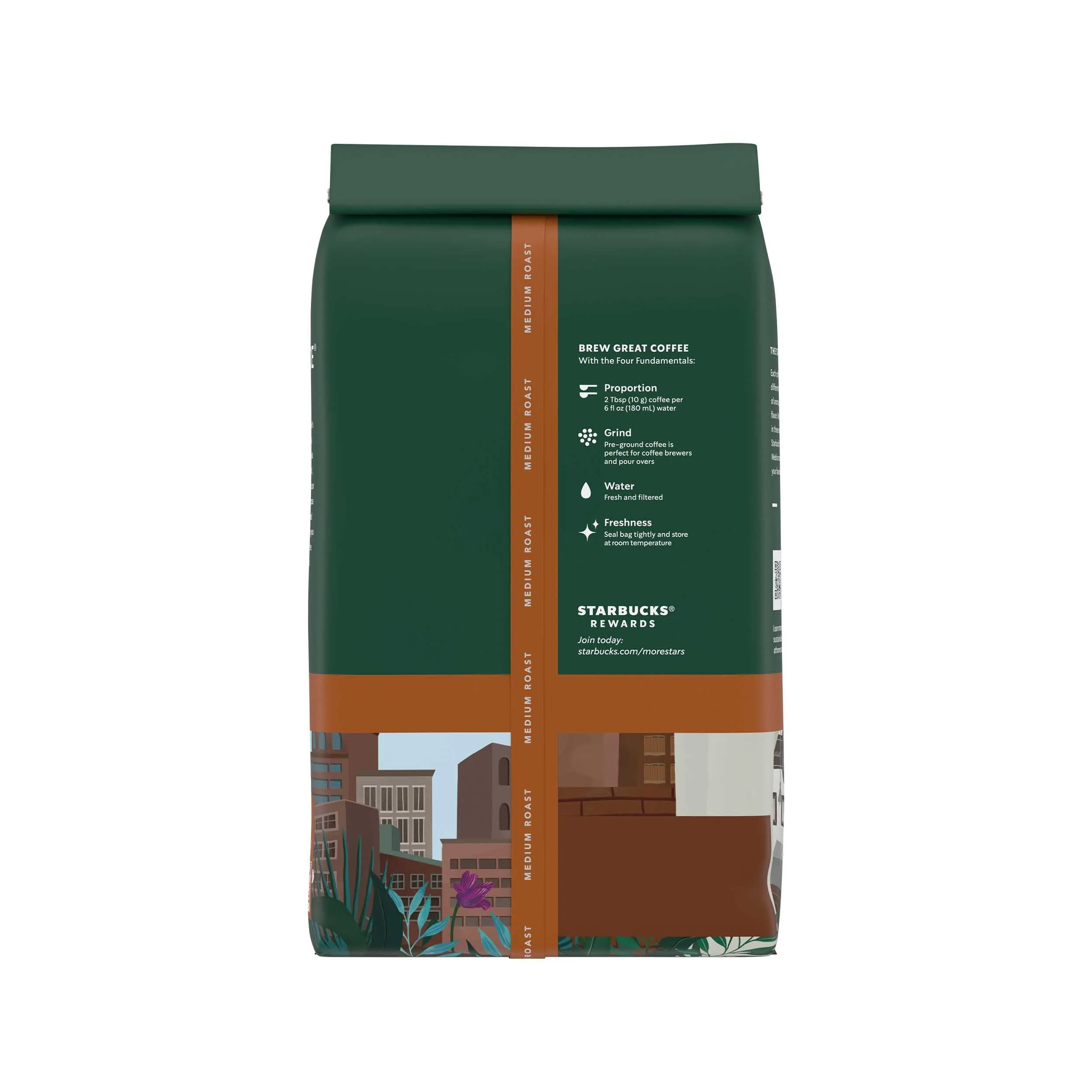 Starbucks Arabica Beans Pike Palace Roast, Medium Roast, Ground Coffee, 18 oz