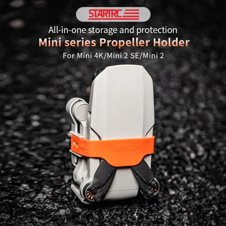 STARTRC Propellers Holder Guard Prop Blade Stabilizer for DJI Mini 4K / Mini 2 SE / Mini (Gray-orange)