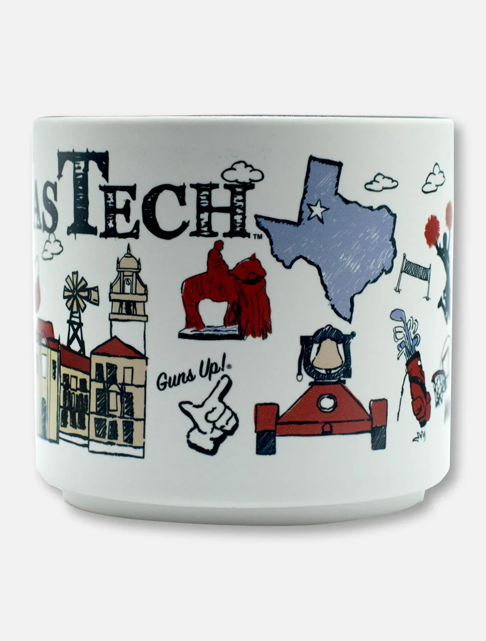 Texas Tech Red Raiders Scribbled Multi-Logo Coffee Mug