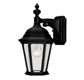 Textured Black Outdoor 1 Light Wall Lantern