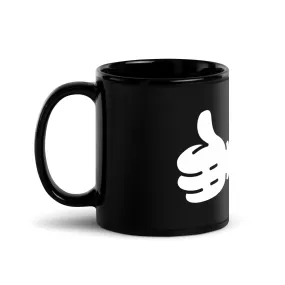 Thumbs up Black Glossy Mug