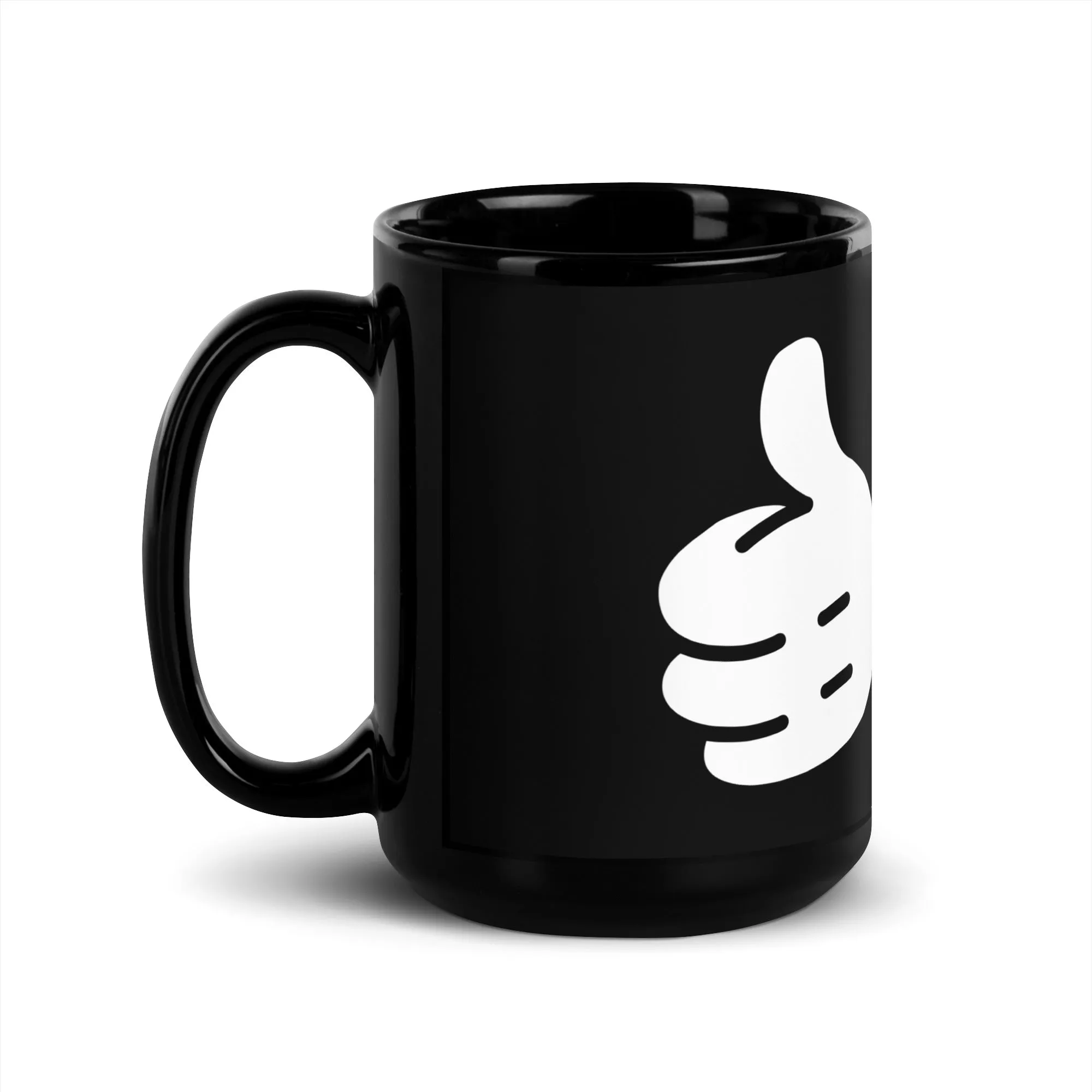 Thumbs up Black Glossy Mug