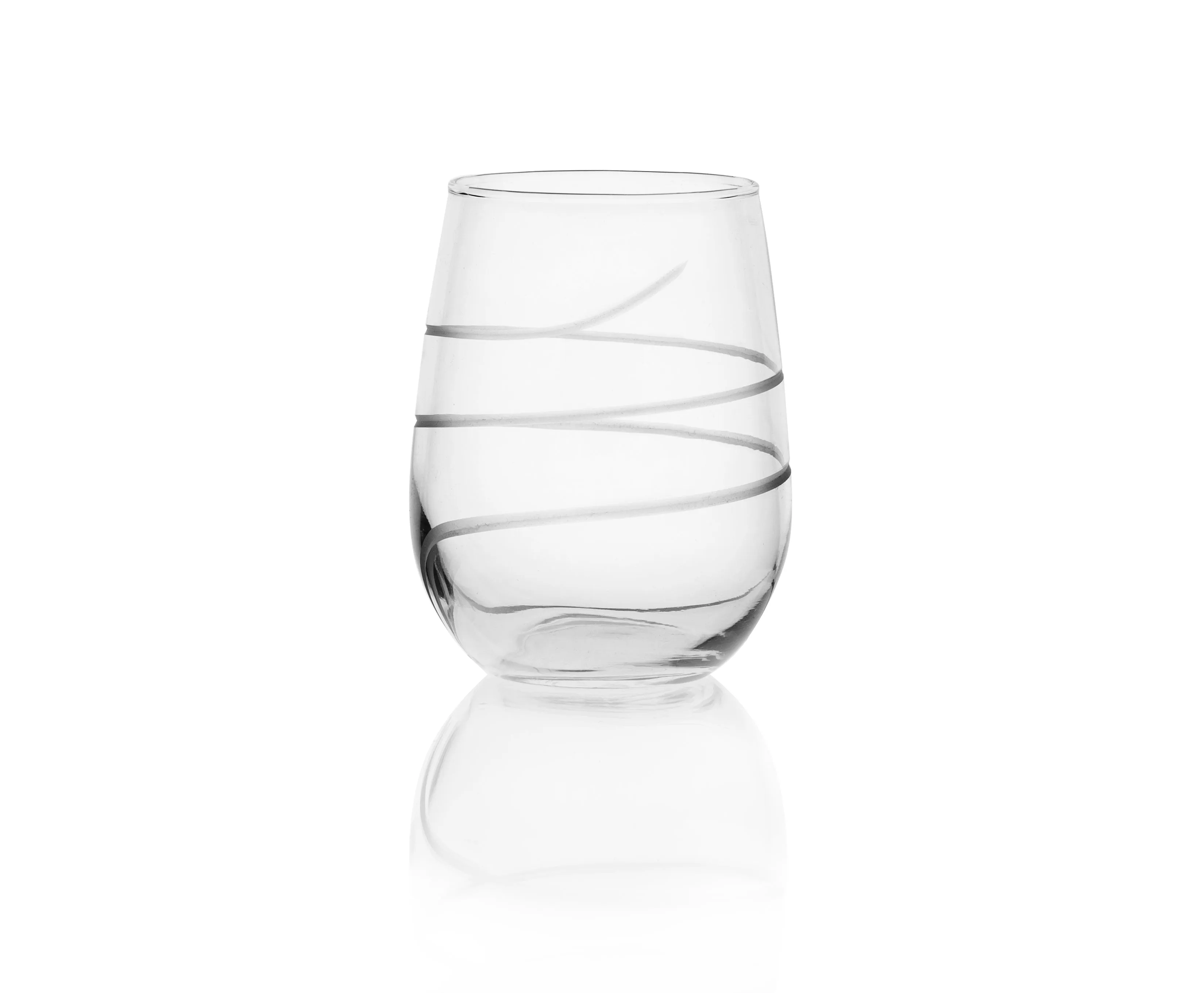 Twisted Stemless Wine Glass