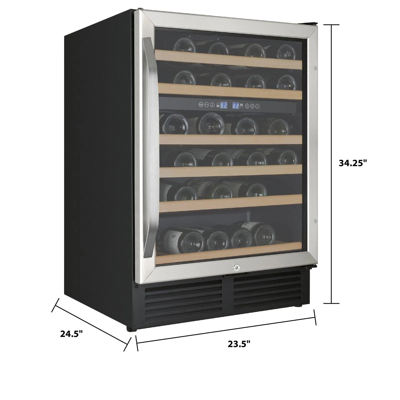 WCR496DS Avanti 49 Bottle Dual-Zone Wine Cooler - Stainless Steel / 49 Bottles