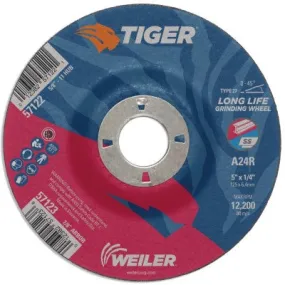 Weiler Tiger Grinding Wheel - 5" X 1/4" Type 27 57123