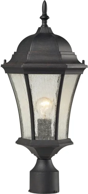 Wellington Park 1 Light Outdoor Post Lamp In Weathered Charcoal