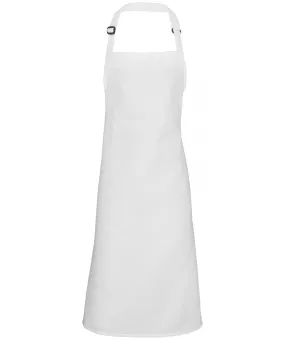 White - 100% Polyester bib apron