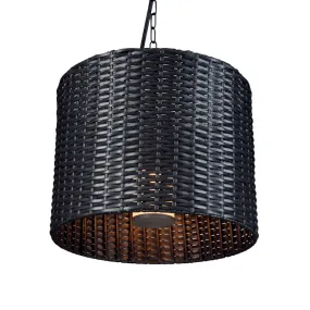 Wicker Shade Outdoor Pendant