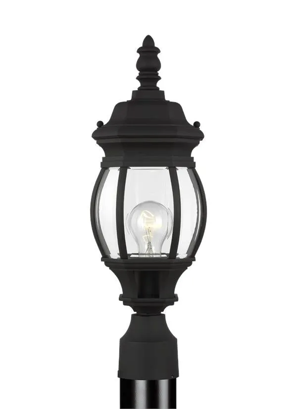 Wynfield Collection - Small One Light Outdoor Post Lantern | Finish: Black - 82202-12