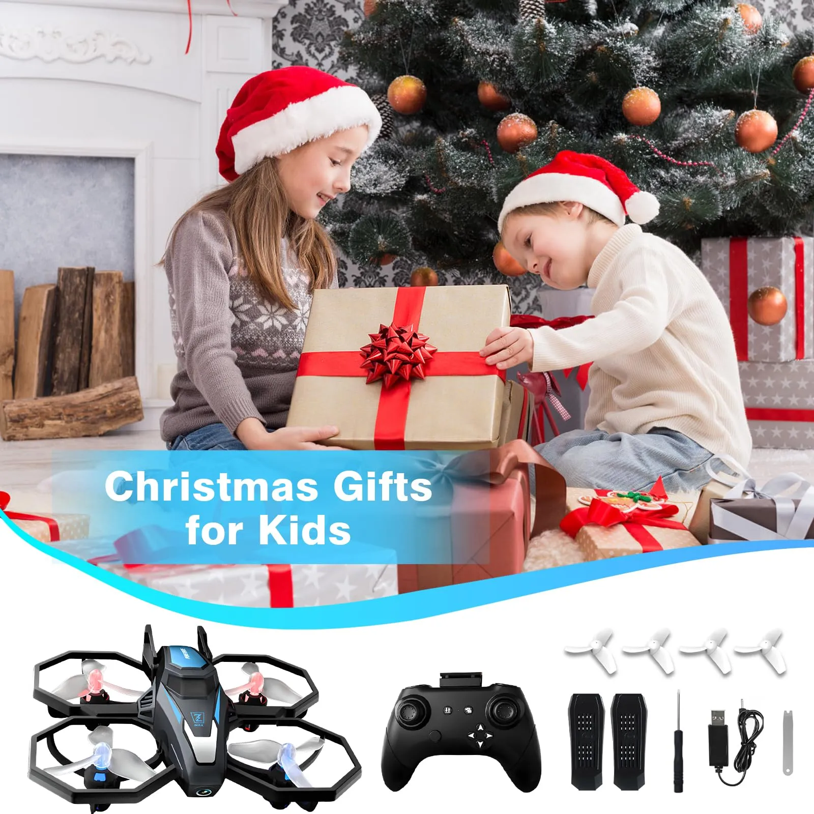 YLFU Drone with Camera, 1080P FPV Drone Camera with Remote Control Quadcopter, Gestures Selfie, One-Key Take Off/Landing, Speed Adjustment, 3D Flips, 2 Batteries Mini Drone for Adults Kids